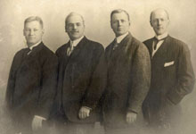 192 The first four Rotarians: (from left) Gustavus Loehr, Silvester Schiele, Hiram Shorey, and Paul P. Harris Courtesy of Rotary Images